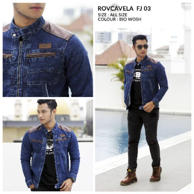 jaket jeans rovcavela (bio wosh)