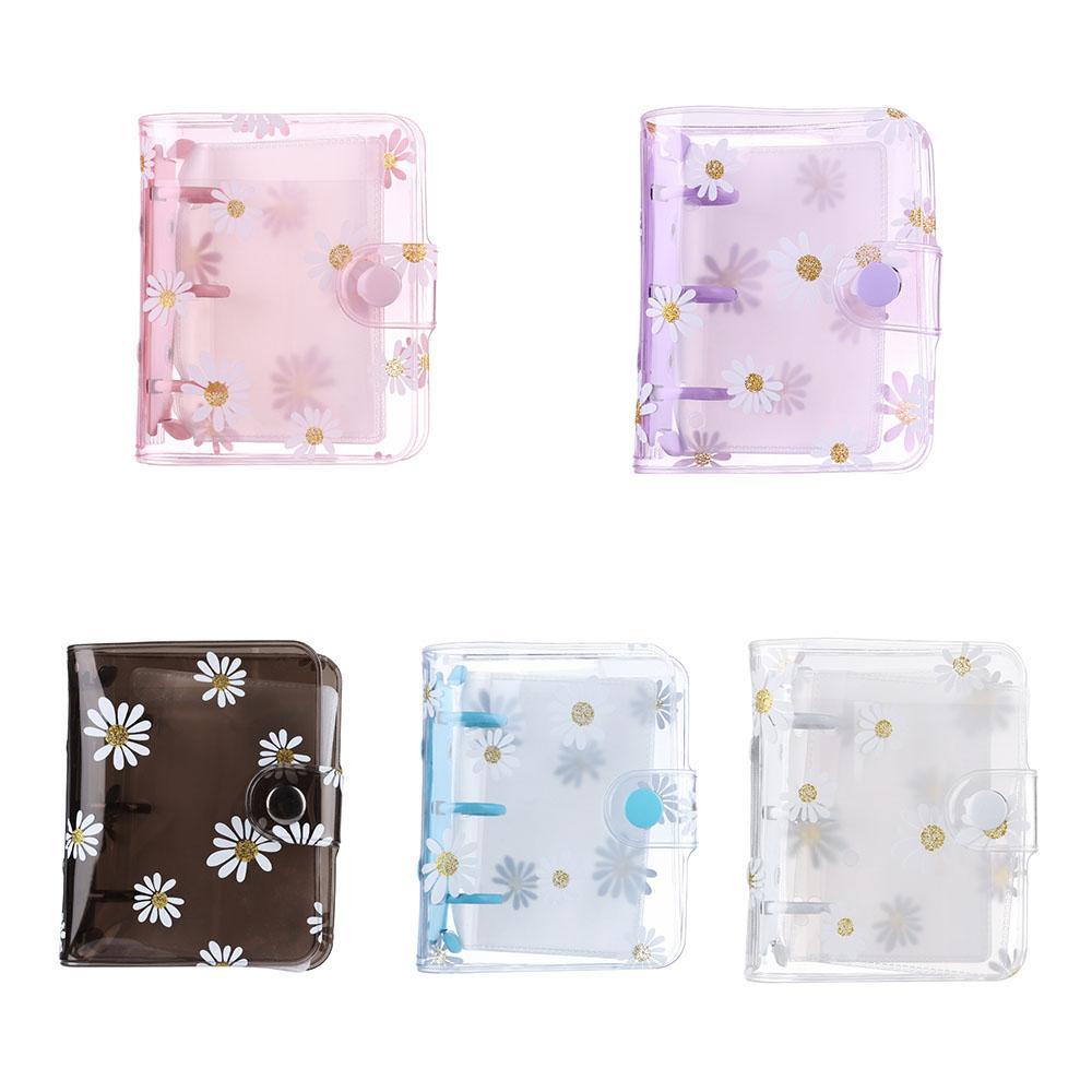 Top Notebook Cover Mini Kreatif Tangan Akun Diary Bunga Daisy Diary Buku Longgar-Daun Isi Ulang