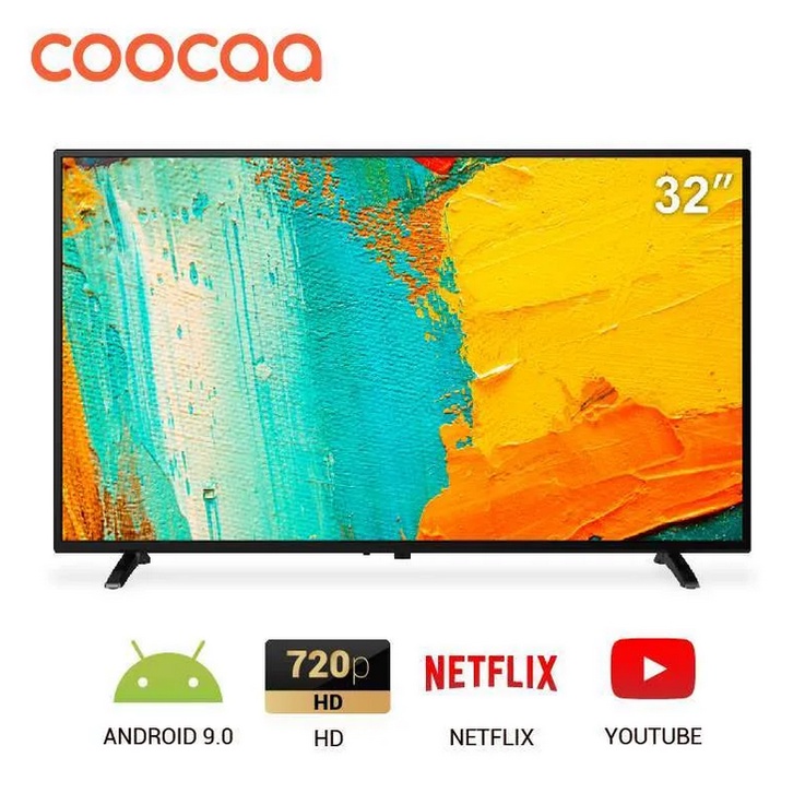 COOCAA Digital TV LED 32 inch - Android 9.0 - Panel HD - Youtube - Netflix - WIFI (COOCAA 32S3G)