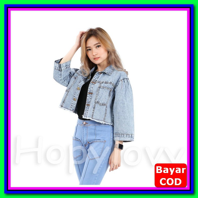 Jaket Jins Cewek Standart Jaket Jins Cewek Jumbo Ha954 Tokolobo J RV732 Bjd- Model Jaket Jeans Wan