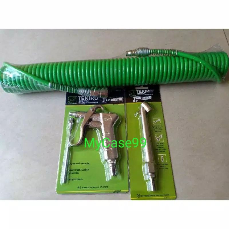 (1Paket)Selang Kompresor 9 m 1 Duster Gun 1 Air Chuck Tekiro