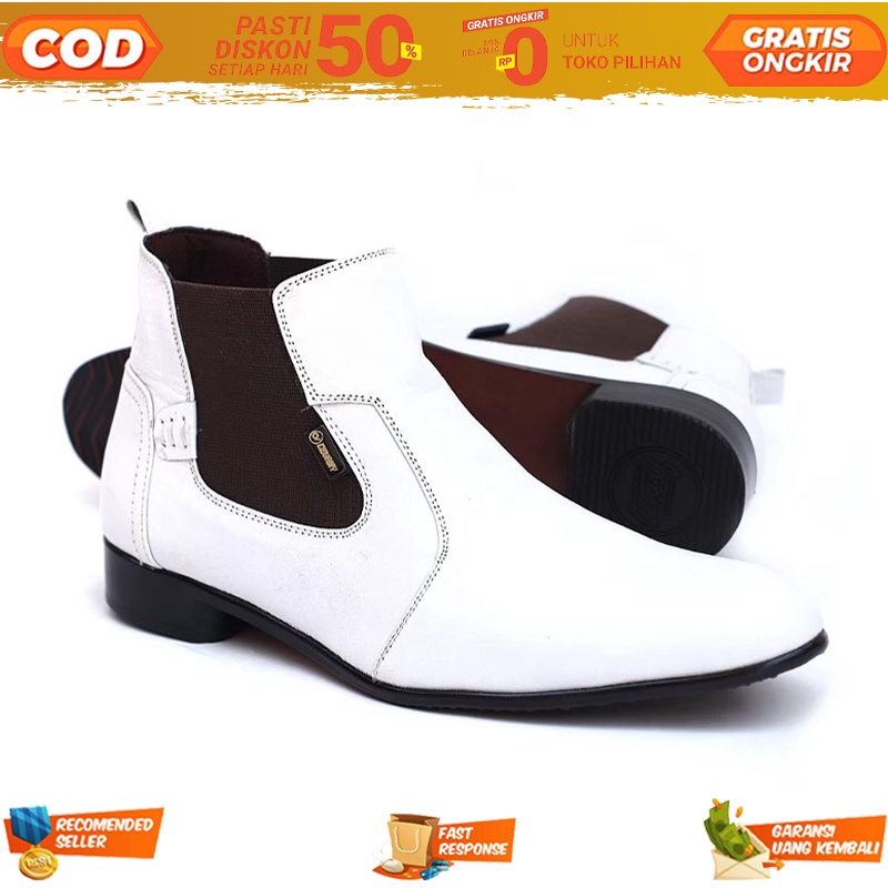 Sepatu Exclusive Chuka Boots Pantofel Casual Formal Pria Kulit Sapi Asli - Low Bots Cowok Gaya Urban