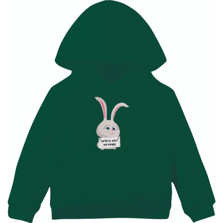 HOODIE ANAK RABBIT QUOTE//HOODIE ANAK UNISEX FLEECE TEBAL TERBARU'