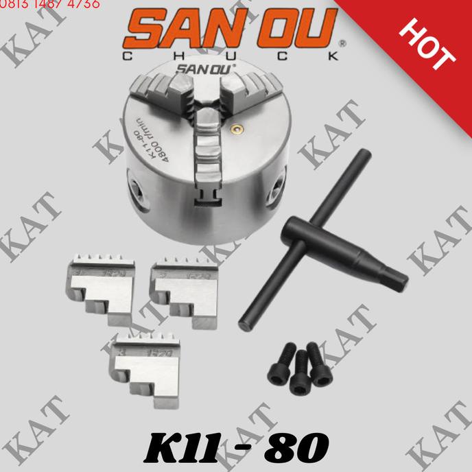 Chuck Bubut 3" 3 Jaw | Claw Bubut 3 Jaw | Catok Kepala Bubut 3 Inch