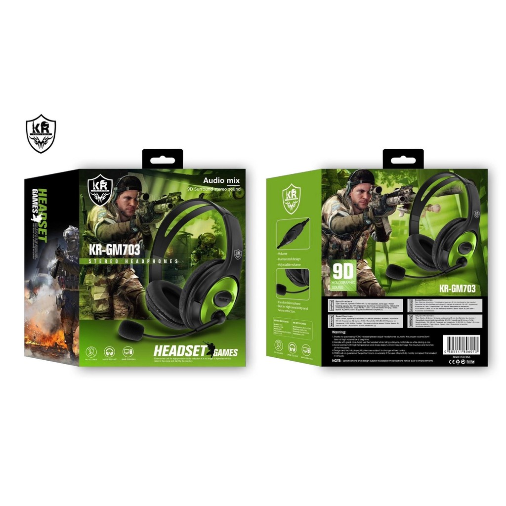 Paket Murah Headphone Games Gaming Komputer KR 701-706 KR-GM 801-804 Headset Gaming  Double Mic