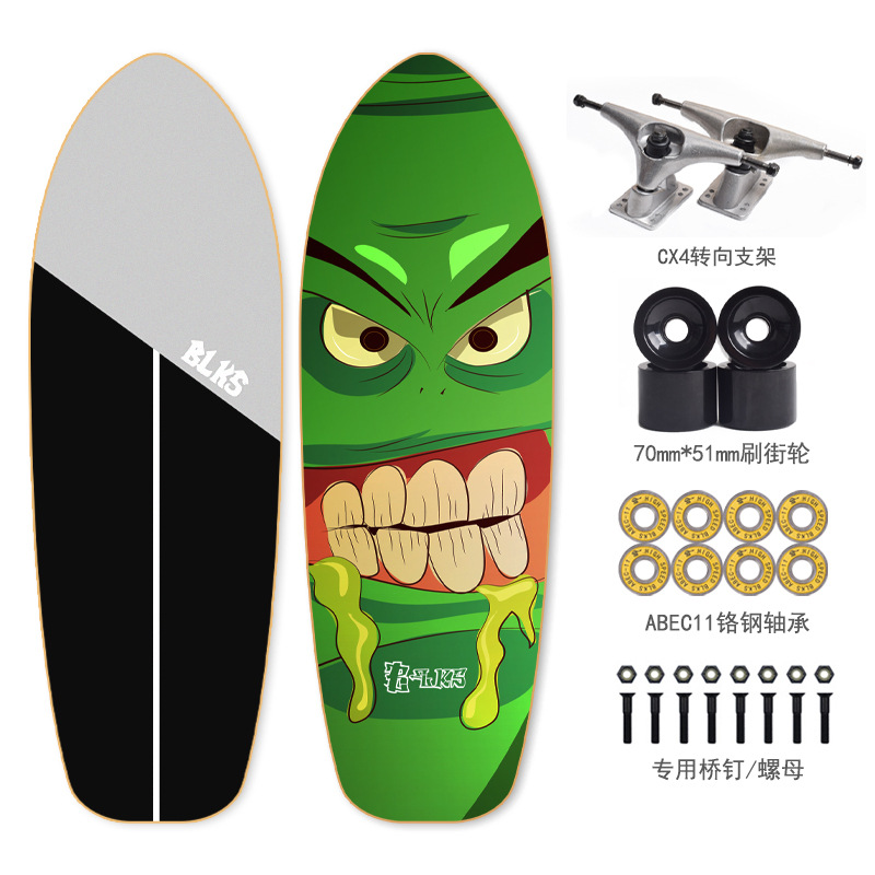 75x24cm Papan Cruise Board Untuk Latihan Skateboard Pemula Cx4