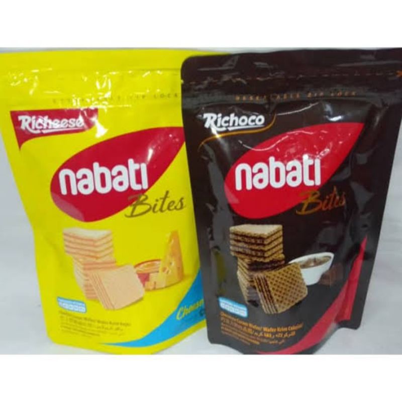 

Nabati richeese wafer pouch 112 gram ( keju dan coklat)