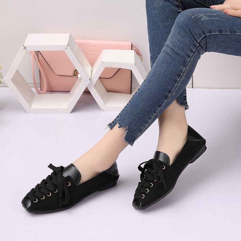 RYS - Polo Beans Sepatu Loafers Korea Wanita Fashion Casual - Ori Import