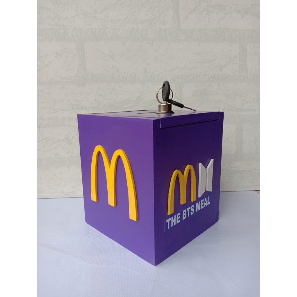 LIMITED EDITION BTS MEAL, Celengan Target, Logo timbul 3D, Celengan Unik, Celengan BTS, Celengan.-3