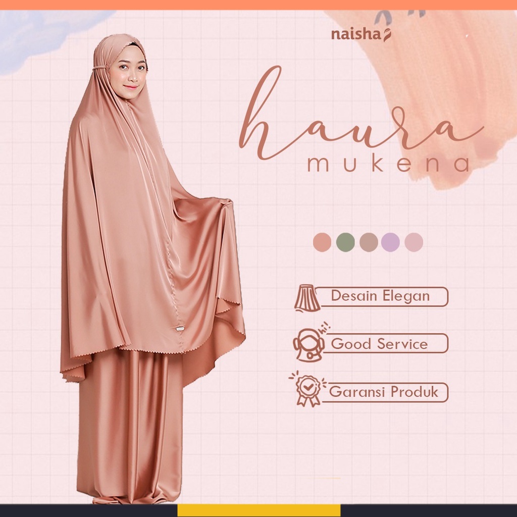 Haura Mukena Dewasa by Naishaofficial / Silky Premium Naisha Hijrah
