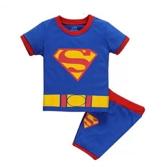 Baju setelan anak  import. baju anak branded . BAJU RUMAH ANAK . Baju superhero. baju kartun. Baju disney. Baju ironman . captain america . doraemon. cars-SUPERMAN