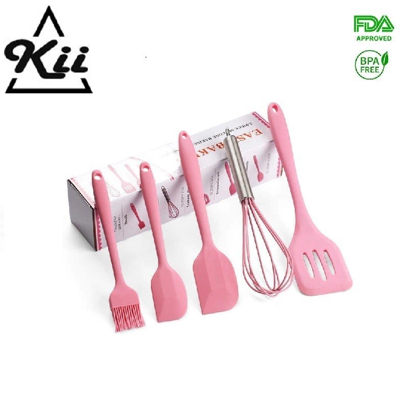 Utensile Spatula Silikon Set 5pcs - Spatula Sutil Baking Tool Set 5pcs