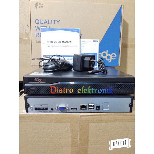 Nvr edge 16ch 5mp Onvif 4K Aplikasi Frontcloud EGN-45216F NVR 16 CH Support All IP Camera Cctv