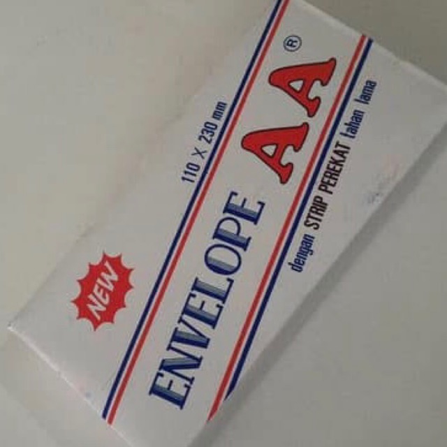 Amplop putih AA 90 (110mm x 230mm)