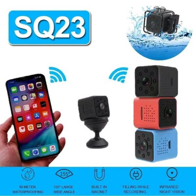 Spy Cam Kamera Pengintai SQ23 Mini Dv Wifi Action Camera Night Vision