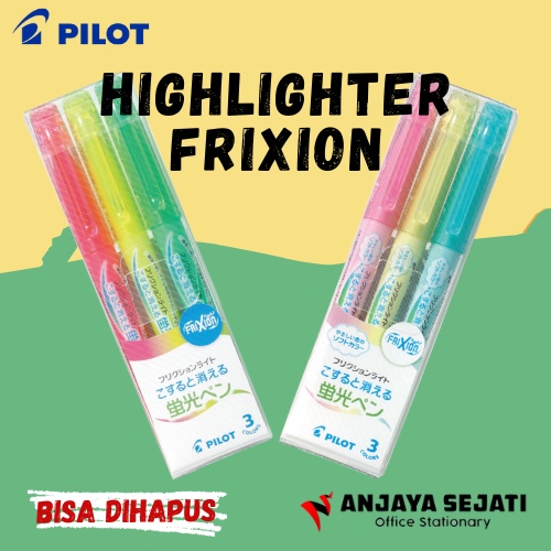 

Highlighter | Penanda warna Frixion Pilot 3 Warna With Eraser - Bisa Dihapus