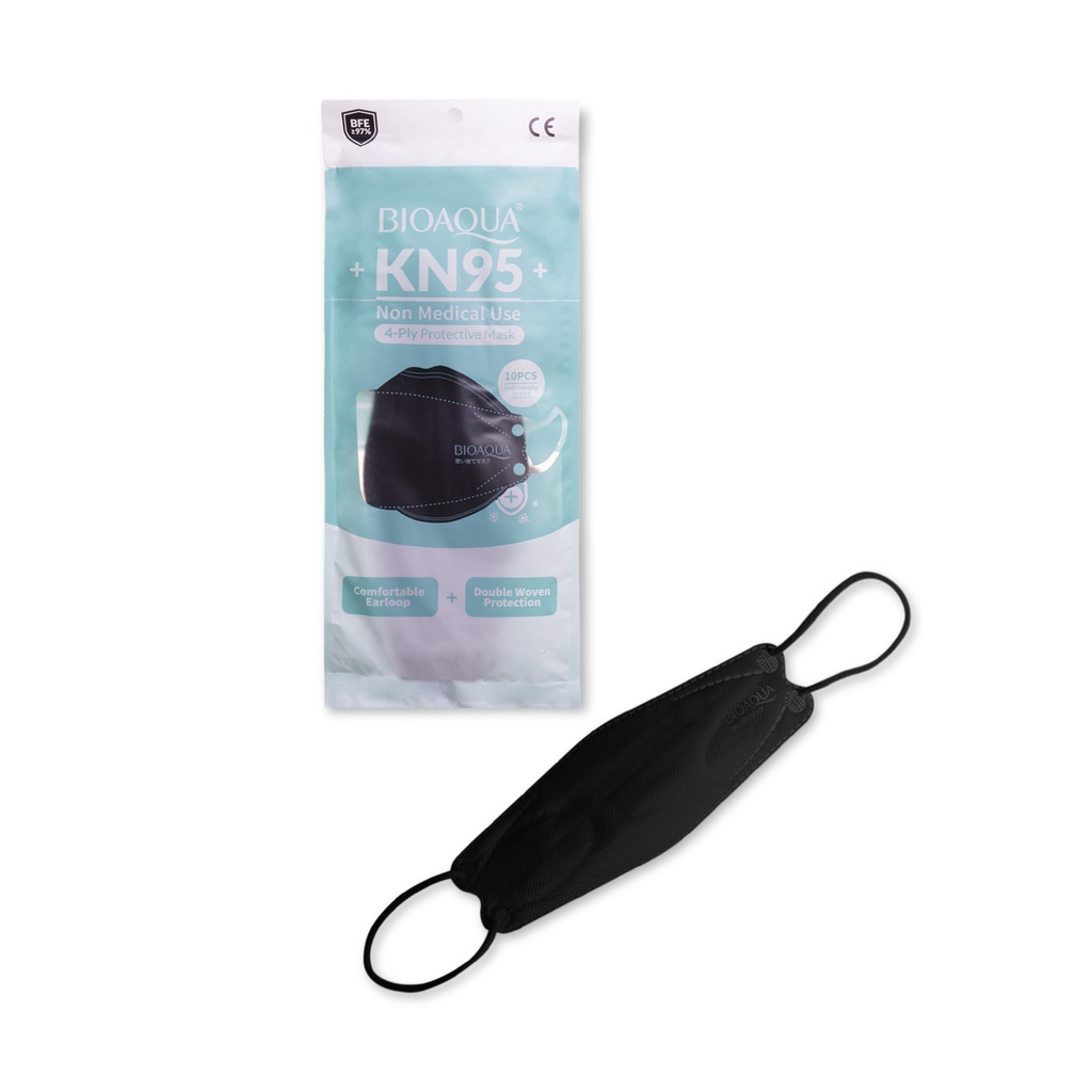 BIOAQUA Masker Earloop Dewasa Original Disposable Mask Kesehatan Medis Kf 94 10 Pcs