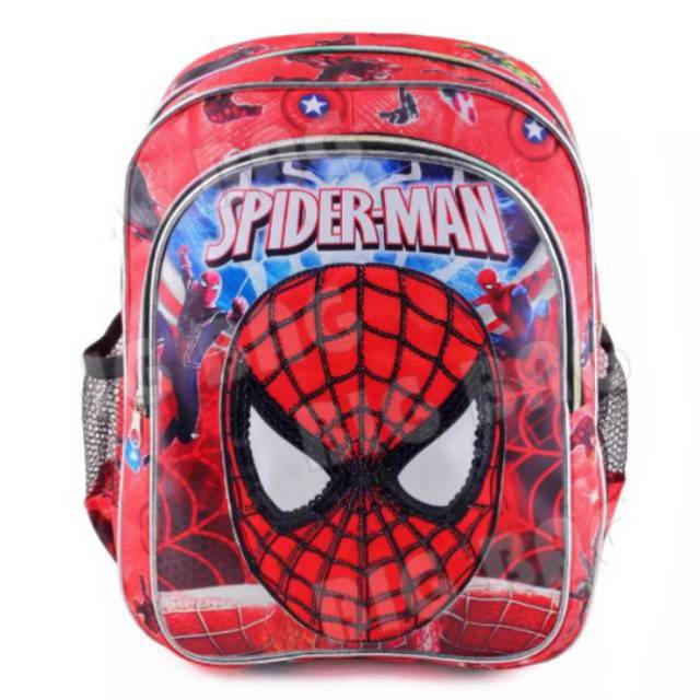 Tas ransel anak laki-laki karakter spiderman LED mata nyala - tas ransel anak