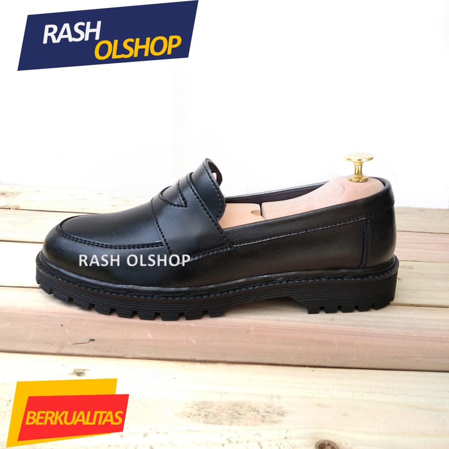 Penny Loafer Pria Full Black Original Land Brother Kasual Slip On Pria Terbaru