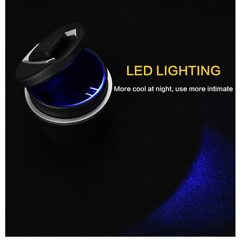 Car ashtray multi-function LED luminous universal  storage tank flame retardant