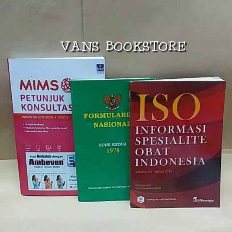 PAKET 3 BUKU FARMASI MIMS 2020, FORNAS DAN ISO VOLUME 52 TAHUN 2020