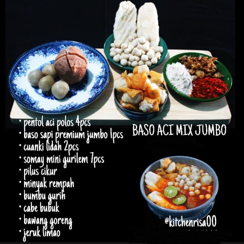 

baso Aci mix pentol jumbo