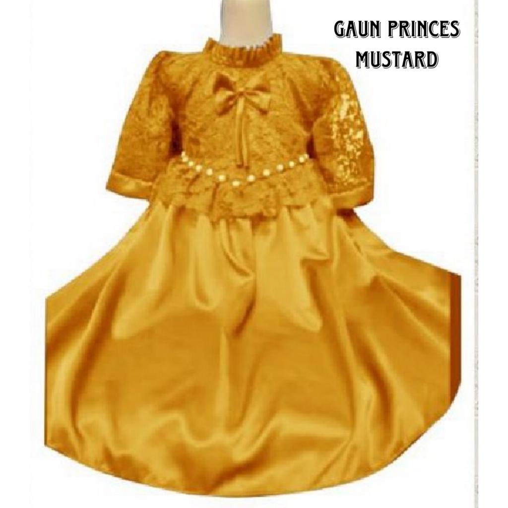 Party Dress Anak Wanita  Kekinian/ Christy Kids 2-4 Tahun- 5-7  Tahun/ Matt Brokat Glitter Mix Satin