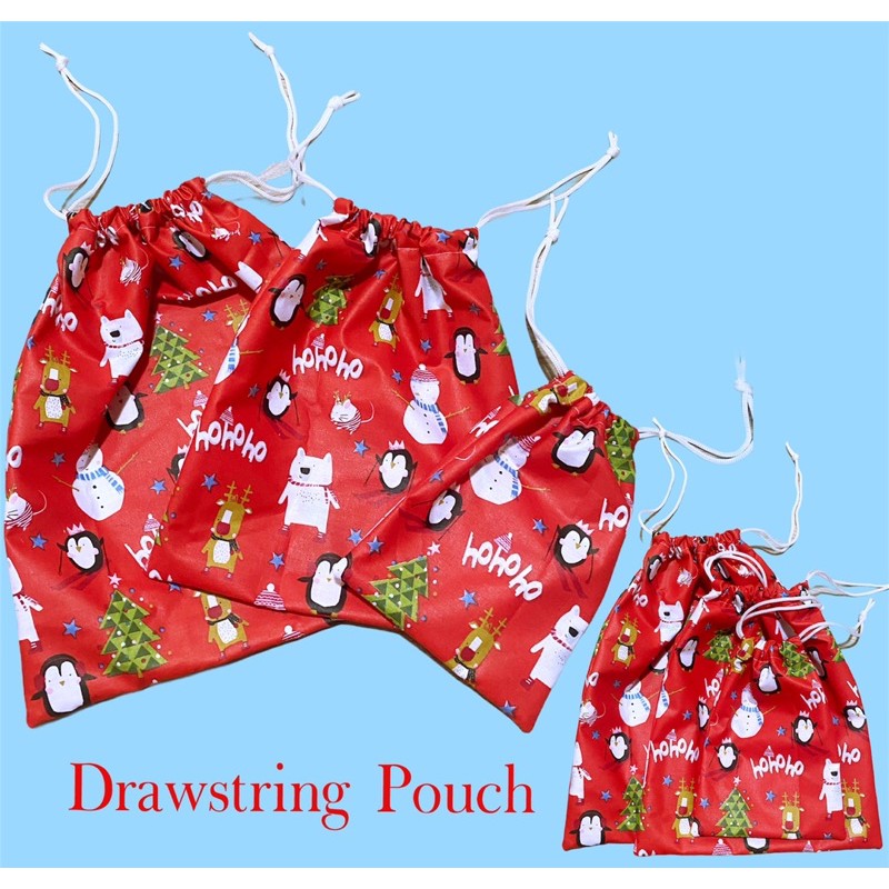 Fawn'G Handmade - Drawstring POUCH Serut Natal / kantong Serut Natal