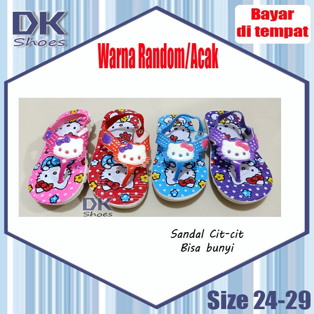 Sandal Cit-cit Balita Anak Perempuan Laki Karakter Superhero Kitty 24-29 / Sandal Bunyi Balita