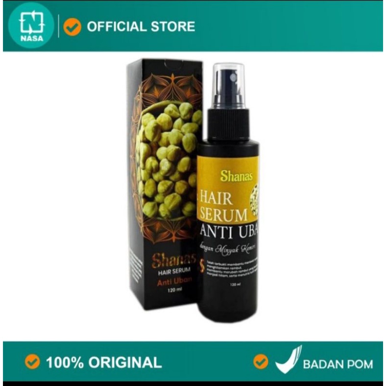 [COD] Paket Anti Uban Nasa - Shampo Orlyn Lidah Buaya+Shanas Serum Anti Uban - Minyak Kemiri Penghit