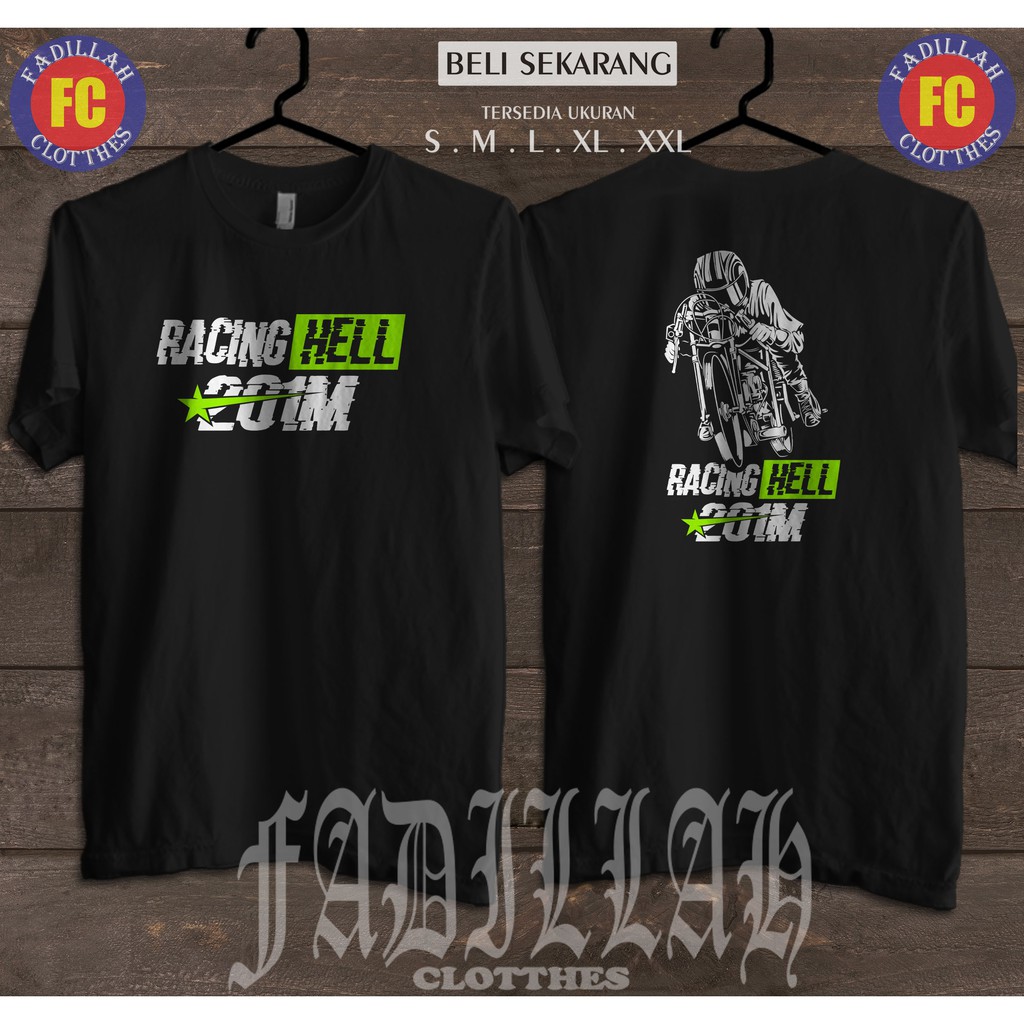 Kaos Racing Hell Racinghell 201M Drag Racer Edition Baju Otomotif