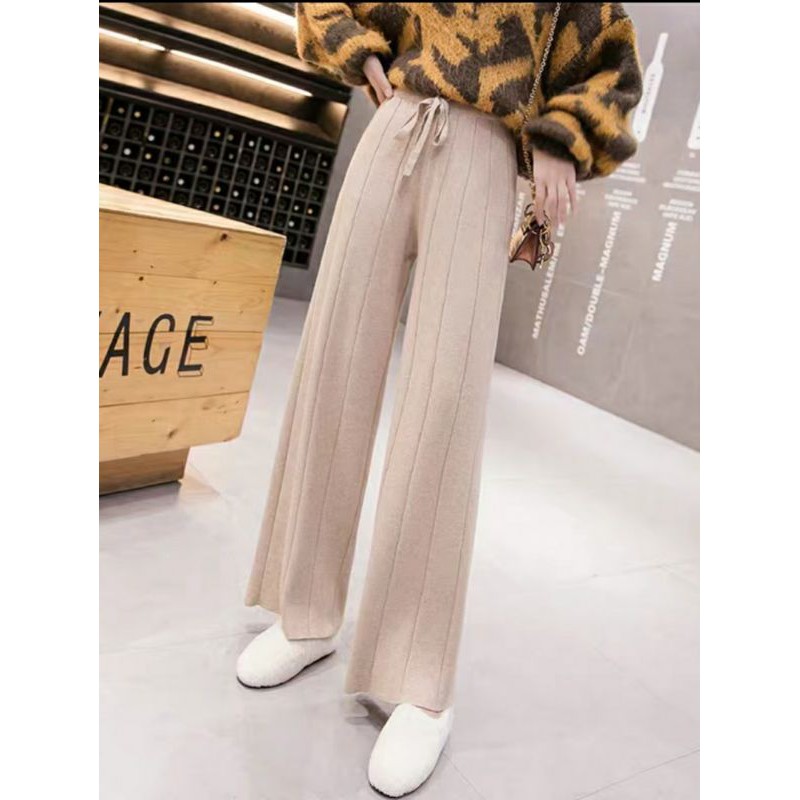 [VIRAL FASHION] celana panjang wanita wide leg 8447 three M