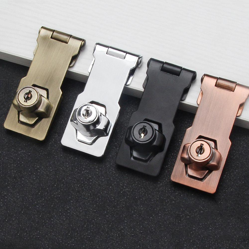 Chookyy Keyed Hasp Lock Buckle Zinc Alloy Bebas Pukulan Lemari Anti Maling