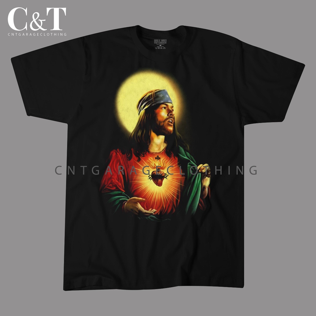 CNTGARAGECLOTHING | GUNS N' ROSES AXL ROSE JESUS CHRIST TSHIRT | GNR 127 | SHIRT SHIRTS KAOS DISTRO 