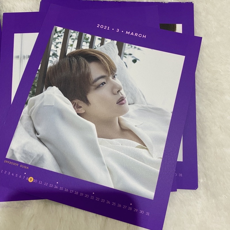 BTS dicon jin seokjin calendar sharing official poscard PC - march