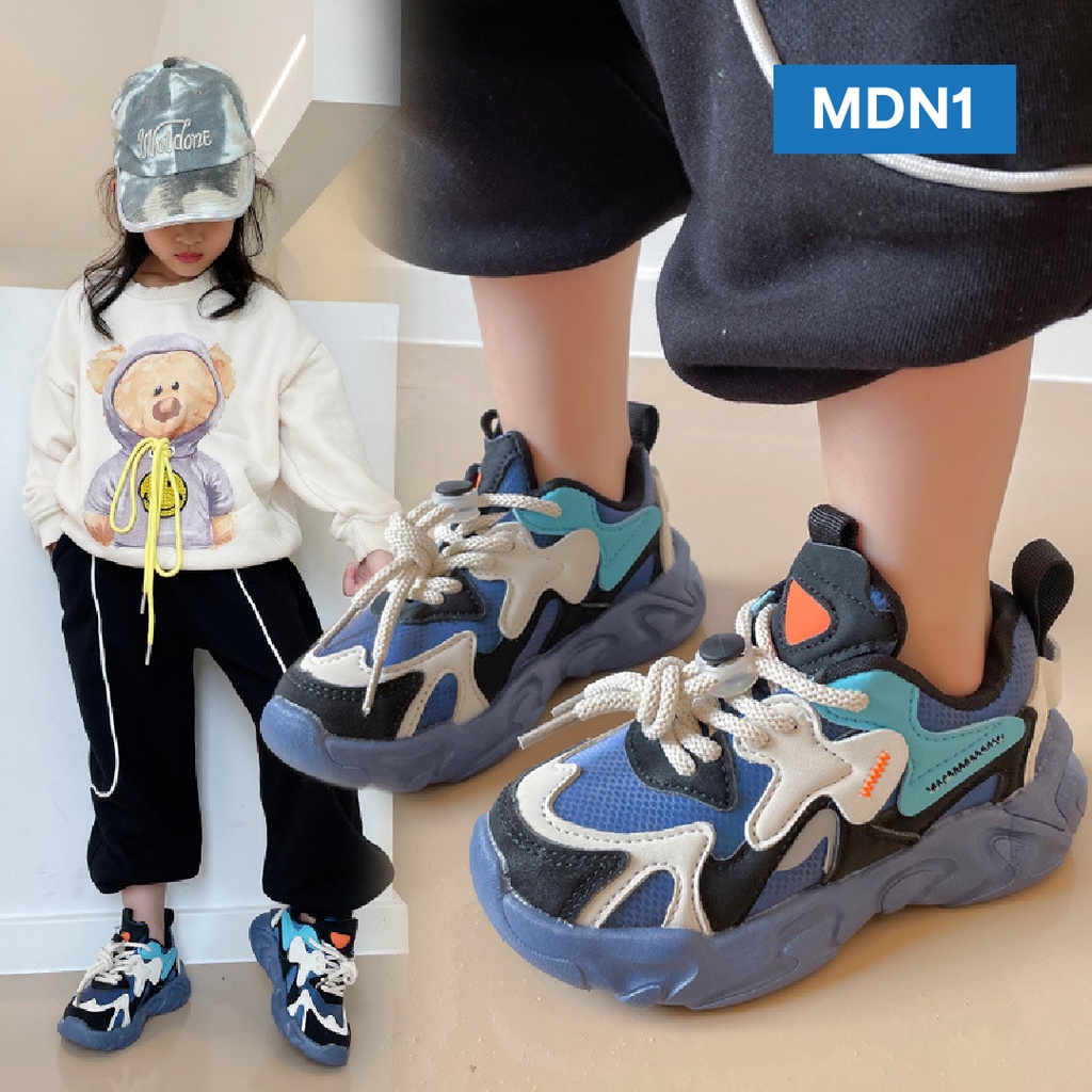 LAPAGO - Sepatu Sneaker Anak Laki Laki Perempuan Casual Sport Usia 1 - 12 Tahun Type MDN
