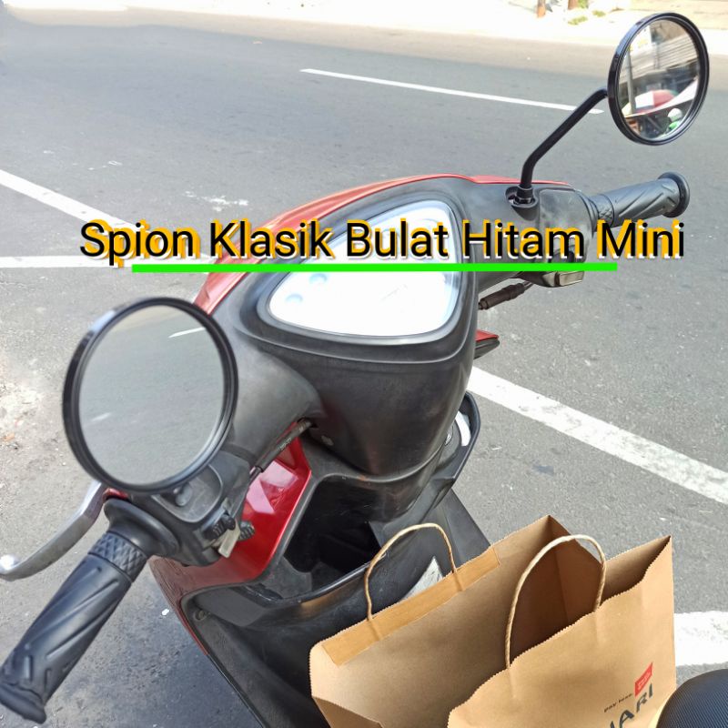 Kaca spion bulat mini klasik modern kaca cermin datar