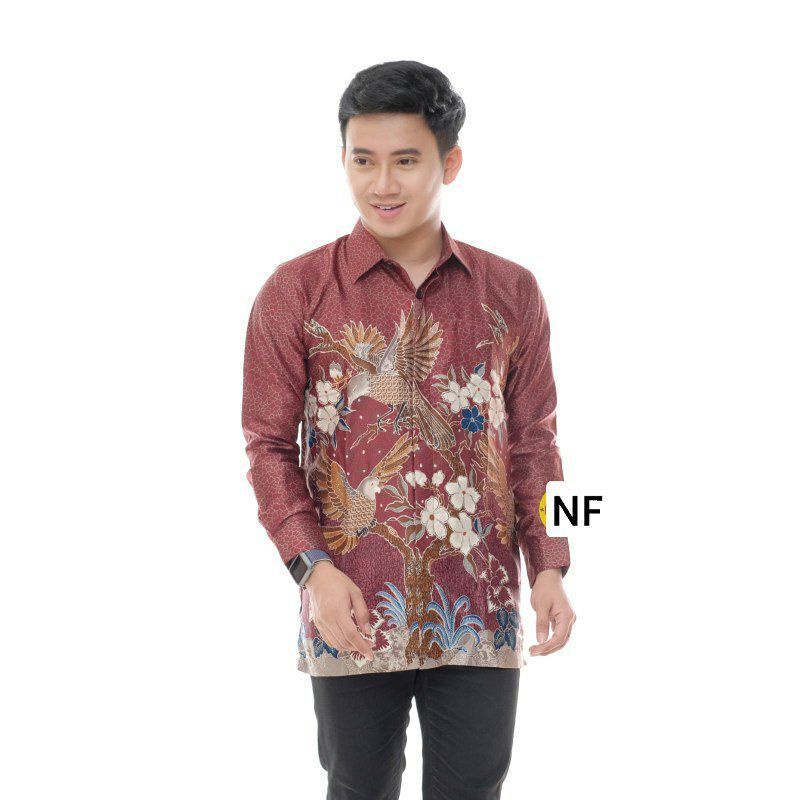 BAJU BATIK KEMEJA BATIK SEMI SUTRA FULL FURING BODY Size.M,L,XL,XXL