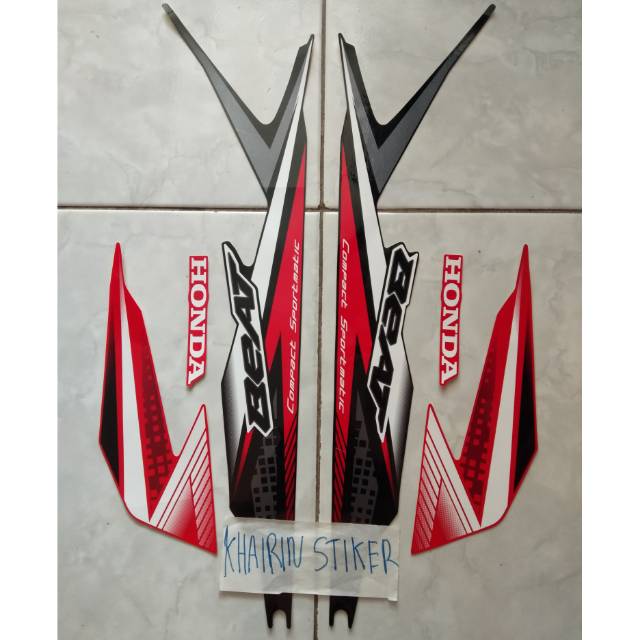 Striping beat 2020 hitam merah original