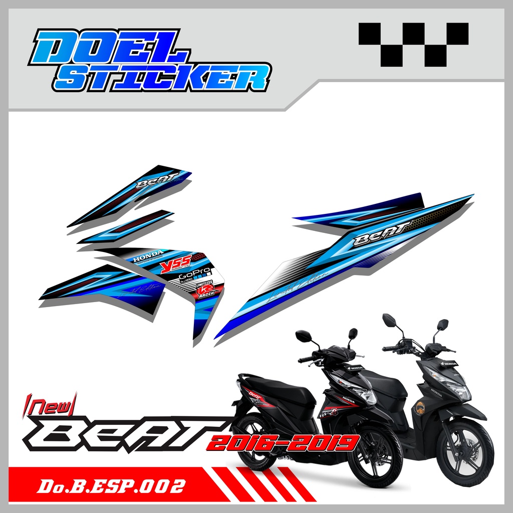 Striping Beat Street / Beat Fi Esp / Beat Fi New 2016 2017 2018 2019 -Sticker variasi motor beat DESAIN LIMITED EDITION 002