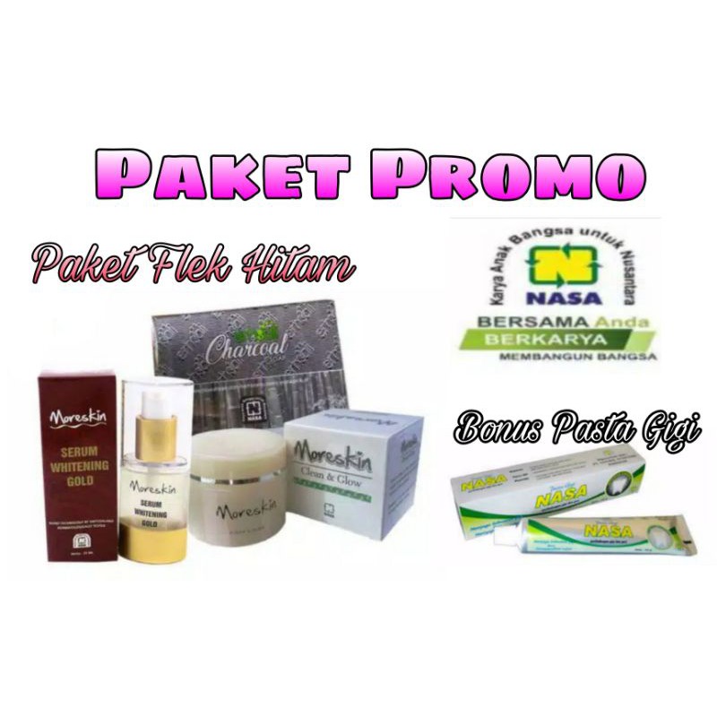 ❤Nasa❤Moreskin Penghilang Flek Hitam Bpom Paket Flek Hitam Nasa