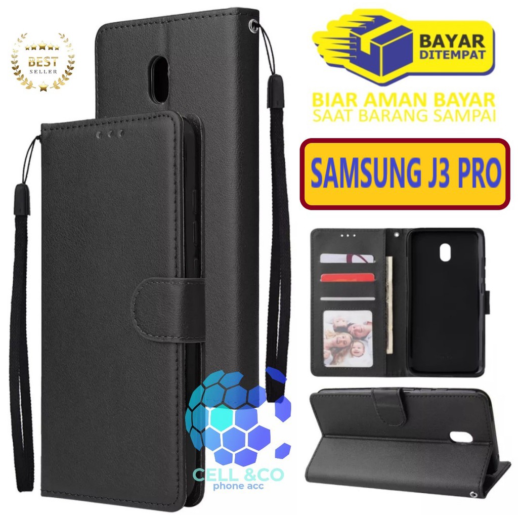 Flip cover SAMSUNG J3 PRO Flip case buka tutup kesing hp casing flip case leather wallet