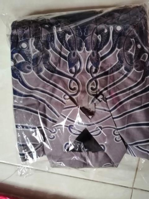 Peksi Wiyasa Biru Kemeja Batik Pria Full Furing Katun Primisima Batik Solo Batik Navy Dongker