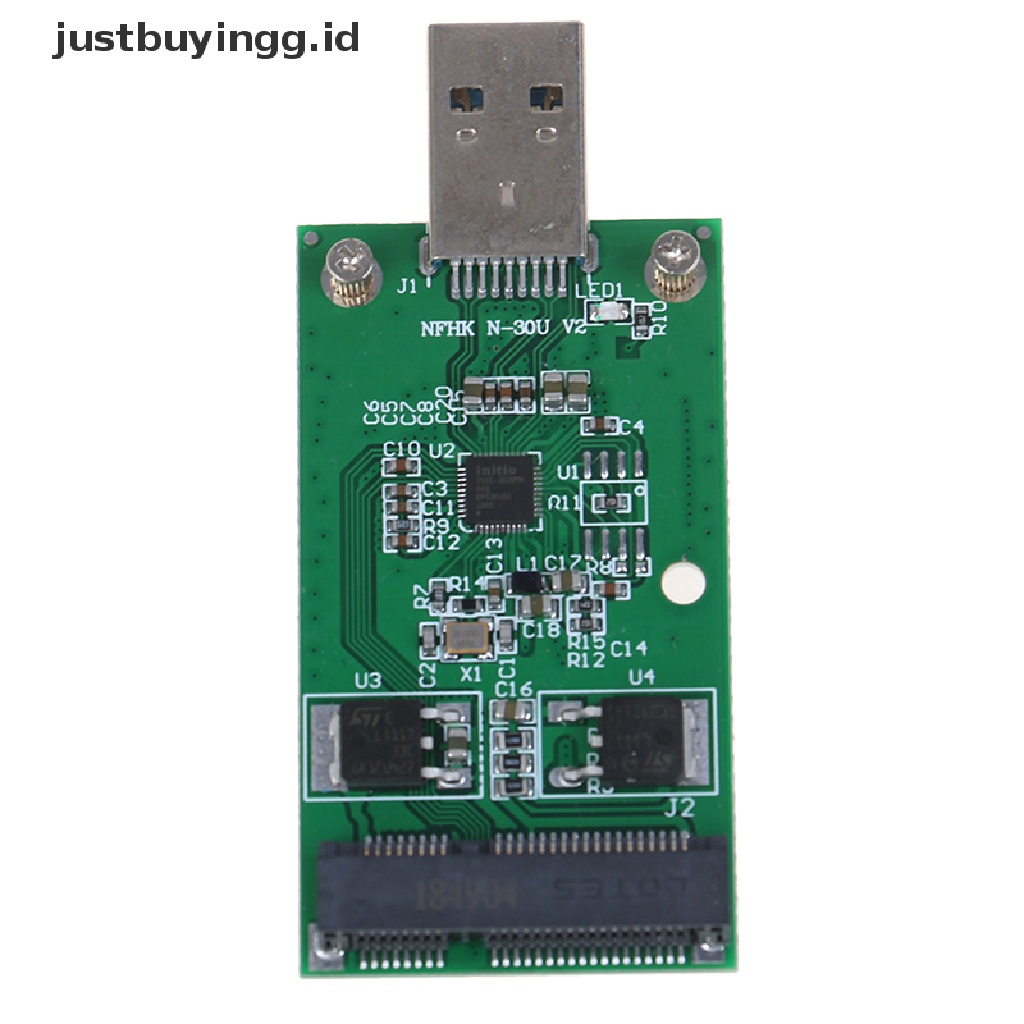 (Justbuyingg.Id) 1pc Adapter Card Ssd Pcba Eksternal Mini Usb 3.0 Ke Pcie Msata