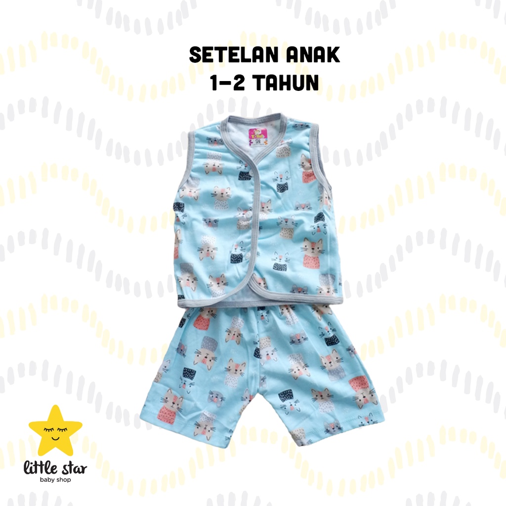 Y Lin Setelan Kutung Bayi Cewek | Set Baju Tanpa Lengan Anak Cowok