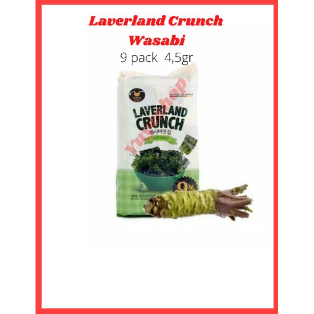 

Manjun Seaweed Laverland Crunch Wasabi 40,5 gr - Gim Seaweed Korea