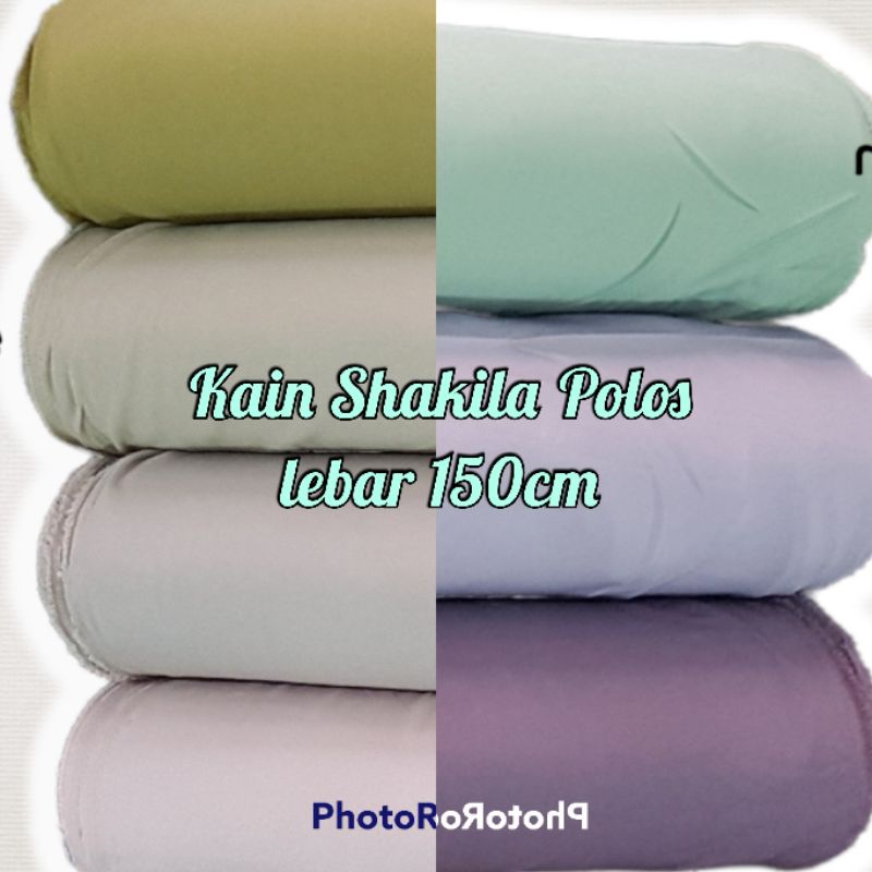 Bahan Kain Shakila Polos kain syakila halus lembut murah meteran