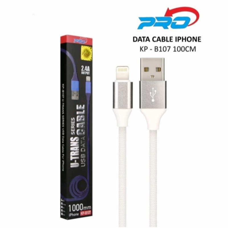 Kabel Data Charger Pro USB  For Micro Type C Lightning Iphone KP-B107