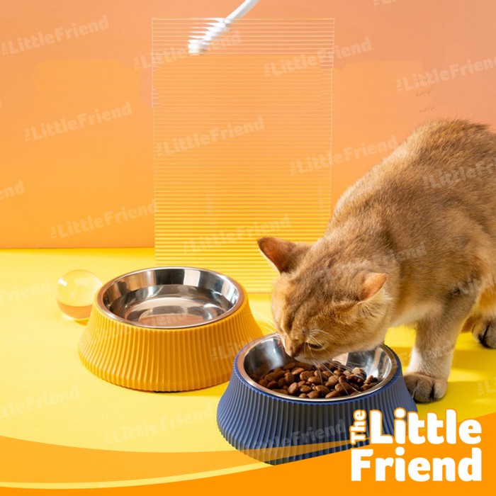 Mangkuk Makan Minum Hewan Kucing Anjing Anti Selip ROMAN COLUMN SINGLE BOWL