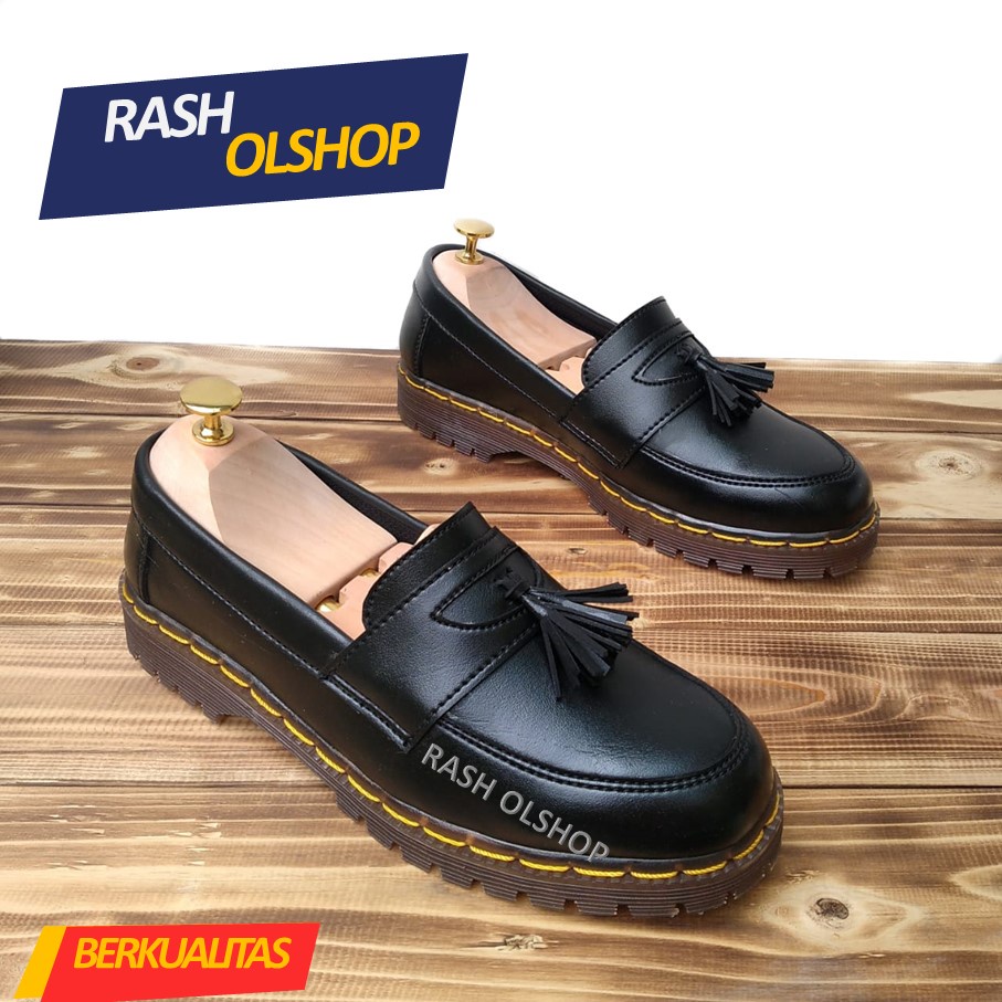 Sepatu Loafer pria terbaru Penny Loafers Slip On Hitam